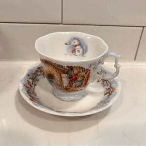 Royal Doulton Brambley Hedge Winter Tea Cup And Saucer Vintage England